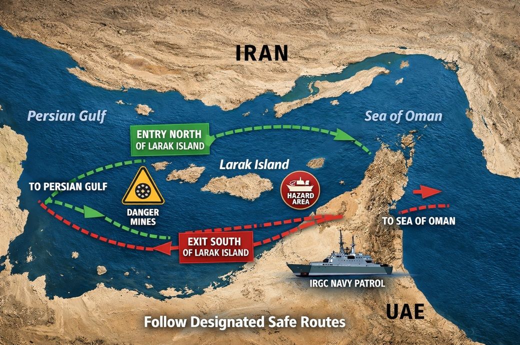 Iran announces alternative ship routes in Strait of Hormuz