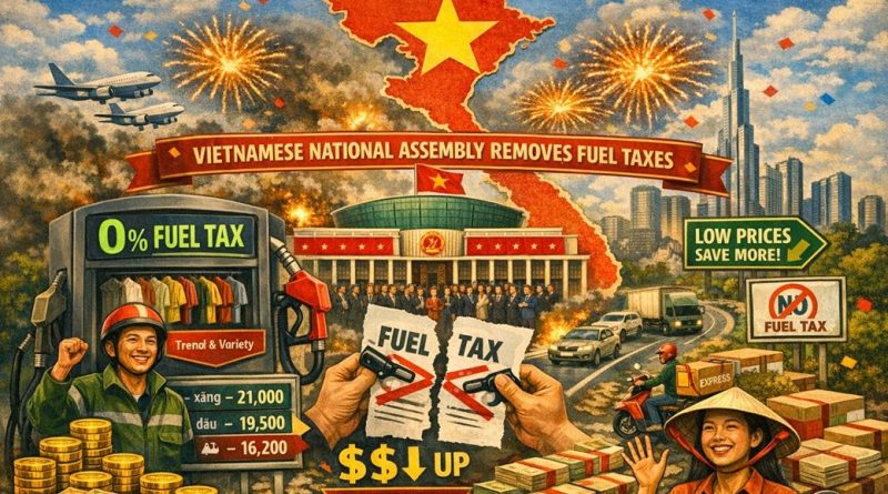 Vietnamese National Assembly removes fuel taxes till June end